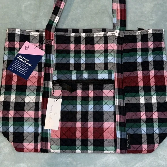 Vera Bradley Vera Tote Ribbons Plaid - Picture 8 of 15